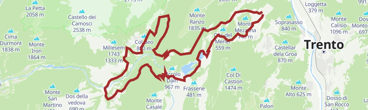 Route map: Terlago-Banale Gravel Tour